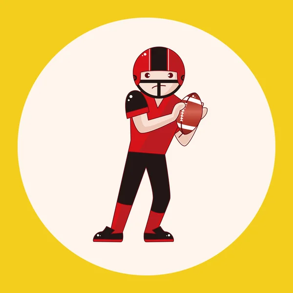 Football player theme elements vector,eps icon element — Stock Vector