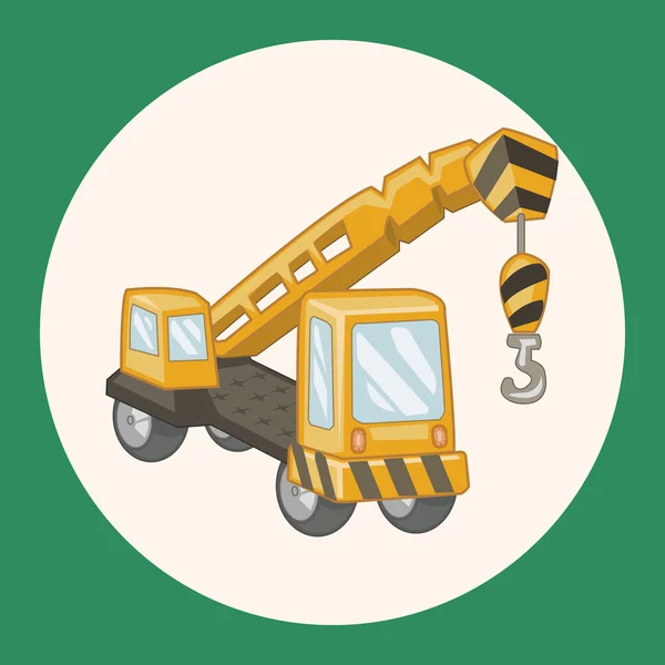 Transporte excavadora camión tema elementos icono elemento — Vector de stock