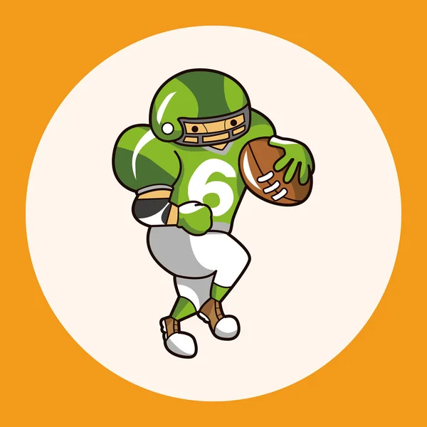 Football player theme elements vector,eps icon element — Stock Vector