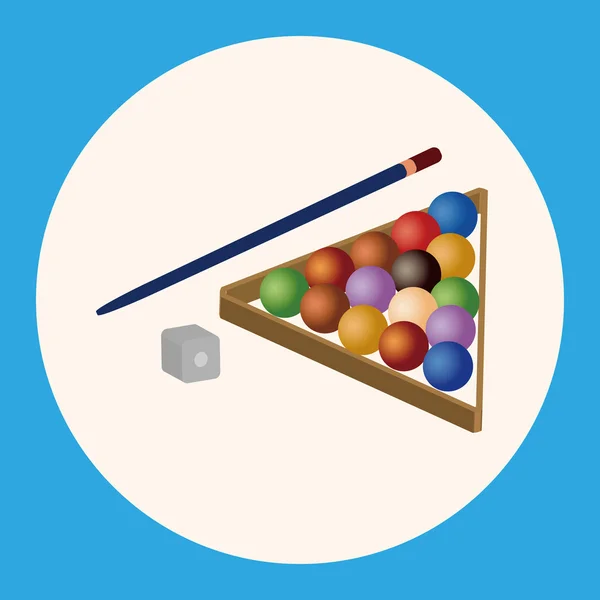 Billiards theme elements icon element — Stock Vector
