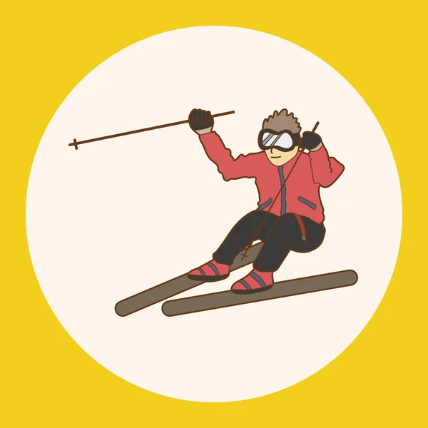 Extreme sport thema-elementen pictogram element — Stockvector