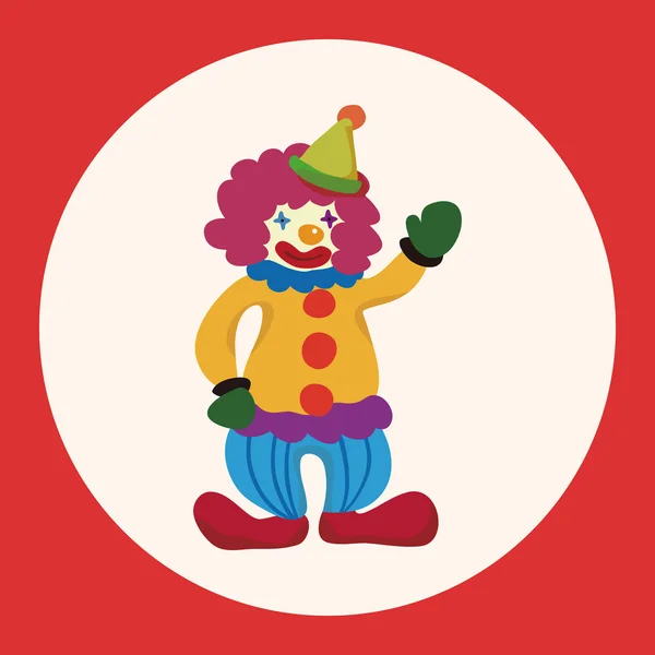 Amusement park clown theme elements icon element — Stock Vector