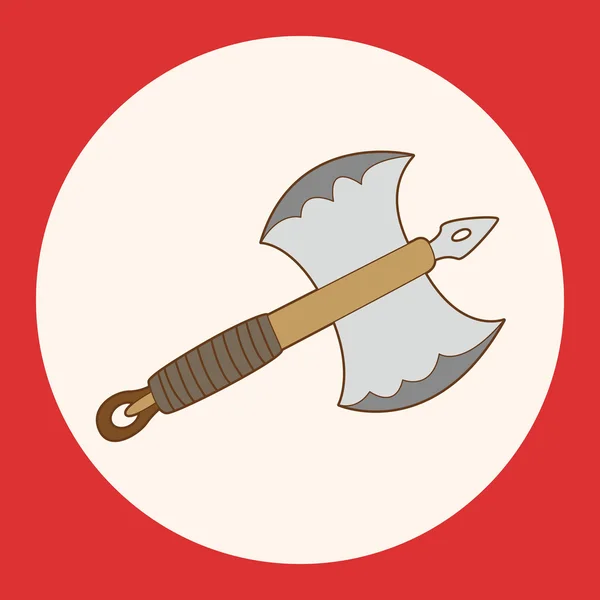 Weapon axe theme elements icon element — Stock Vector