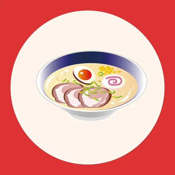 Comida japonesa tema Ramen fideos elementos vector, eps elemento icono — Vector de stock
