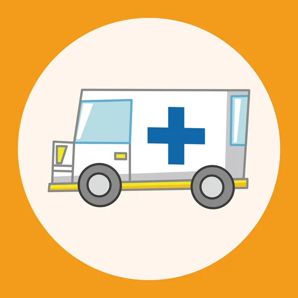 Transport Krankenwagen Thema Elemente Symbol-Element — Stockvektor