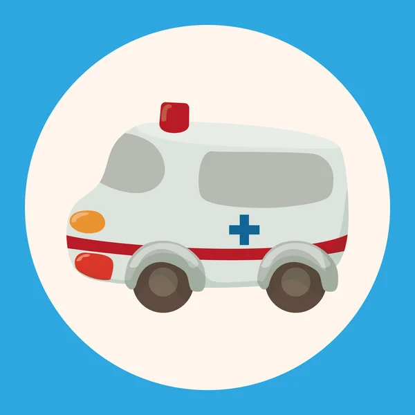 Transport Krankenwagen Thema Elemente Symbol-Element — Stockvektor