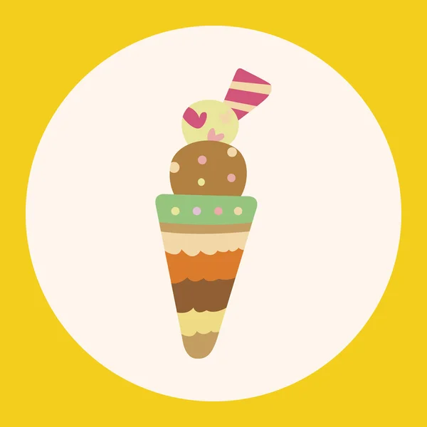 Ice cream kreslené prvky vektoru, eps ikonu prvku — Stockový vektor