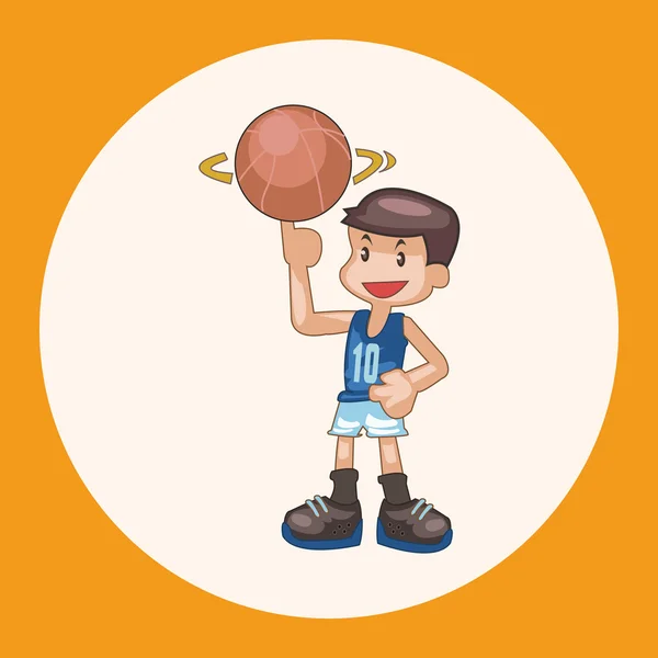 Baloncesto jugador elementos vector, eps icono elemento — Vector de stock