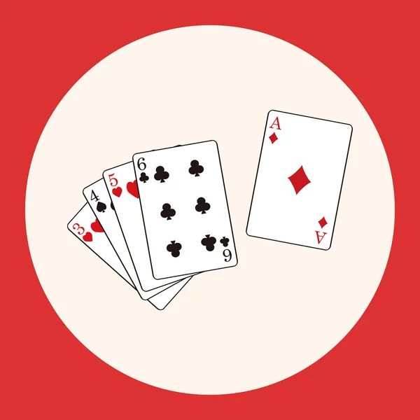 Casino poker elementos tema de la tarjeta elemento icono — Vector de stock