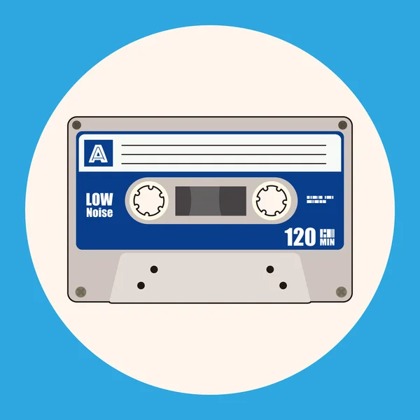 Audiotape vector de elementos de tema, eps elemento icono — Vector de stock