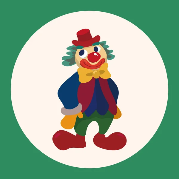 Circo payaso tema elementos icono elemento — Vector de stock