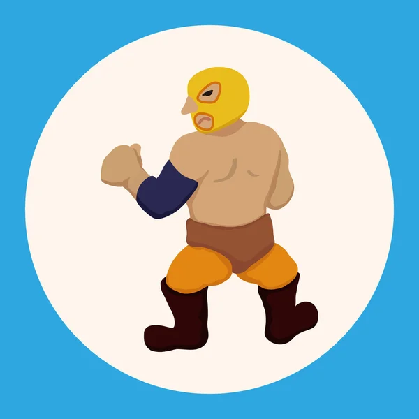 Wrestler Thema Elemente Symbol-Element — Stockvektor