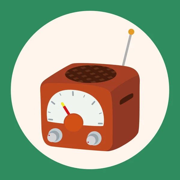 Radio theme elements vektor, eps icon element — Stockvektor