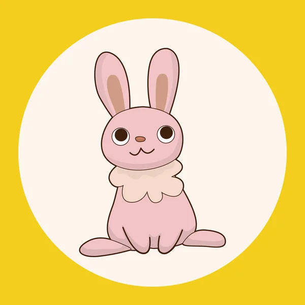 Animal lapin dessin animé éléments thème icône élément — Image vectorielle