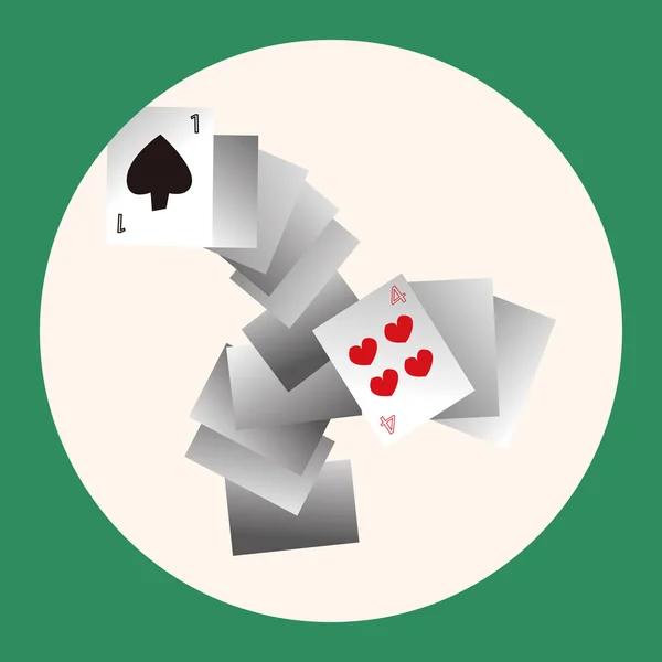 Casino poker kaart thema elementen pictogram element — Stockvector