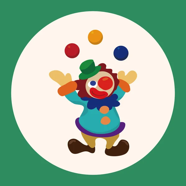 Circus clown thema elementen pictogram element — Stockvector