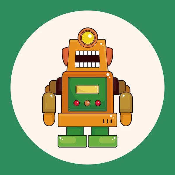 Robot tema elementos vector, eps icono elemento — Vector de stock