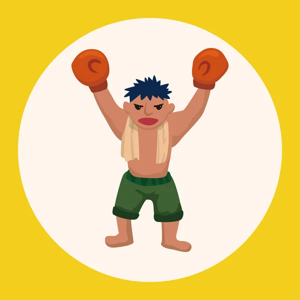 Boxer éléments thème icône élément — Image vectorielle