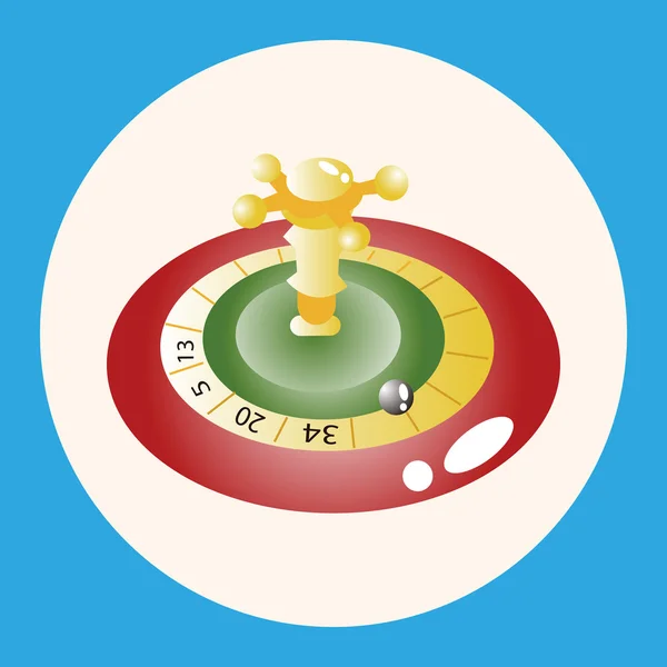 Roulette casino éléments de thème élément icône — Image vectorielle