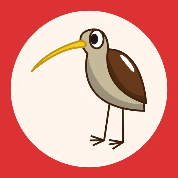 Fågel tecknad tema element ikonen element — Stock vektor