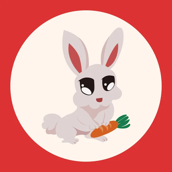 Animal lapin dessin animé éléments thème icône élément — Image vectorielle