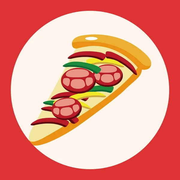 Rychlé občerstvení pizza téma prvky ikonu prvek — Stockový vektor