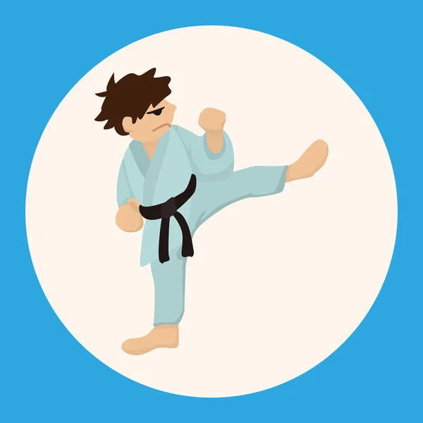 Taekwondo elementi a tema vettoriale, eps elemento icona — Vettoriale Stock