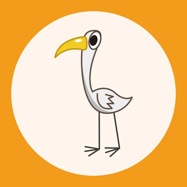 Элемент иконки темы птичьего мультфильма — стоковый вектор