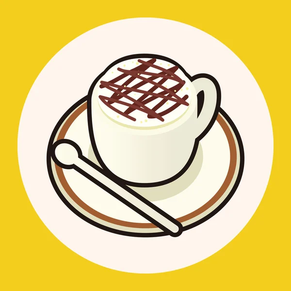 Éléments thème café élément icône — Image vectorielle