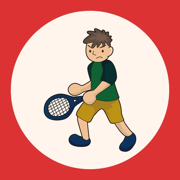 Joueur de tennis éléments de thème vecteur, eps élément icône — Image vectorielle