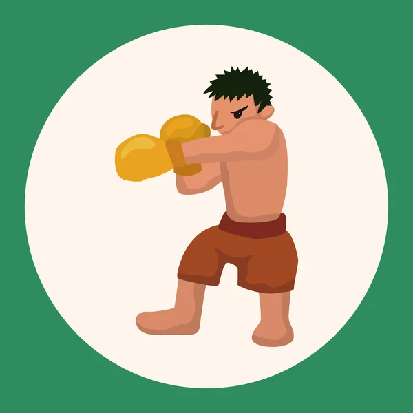 Элемент иконки элементов темы боксера — стоковый вектор