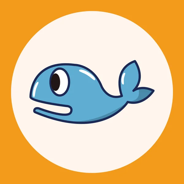 Whale theme elements icon element — Stock Vector
