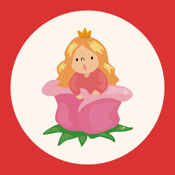 Fairytale princess theme elements icon element — Stock Vector