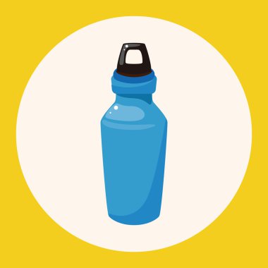 Seyahat ekipman su şişesi Tema öğeleri simge öğesi