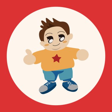 Aile çocuk karakter Tema öğeleri simge öğesi
