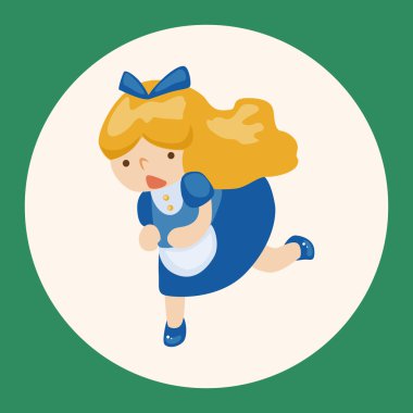 Alice Harikalar Diyarında Tema öğeleri simge öğesi