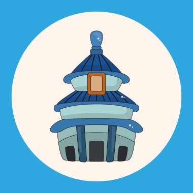 Tema öğeleri vektör, Bina Çince eps simgesi öğesi