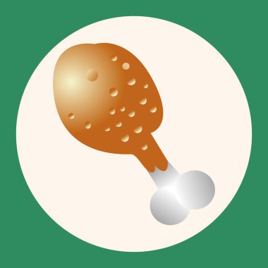 Kızarmış gıdalar Tema tavuk öğeleri simge öğesi