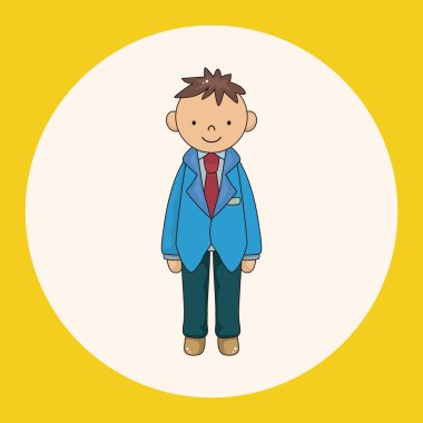 Erkek adam karikatür Tema öğeleri vektör, eps simgesi öğesi