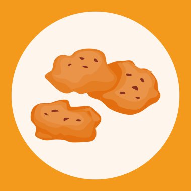 Kızarmış gıdalar Tema tavuk nuggets öğeleri simge öğesi