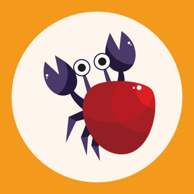 Yengeç Tema öğeleri simge öğesi