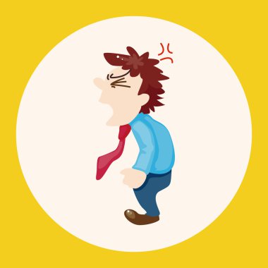Ofis çalışanları kızgın Tema öğeleri simge öğesi