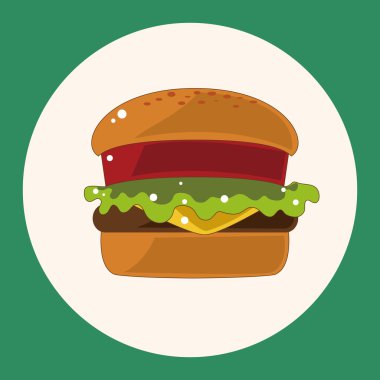 Hamburger Tema öğeleri simge öğesi