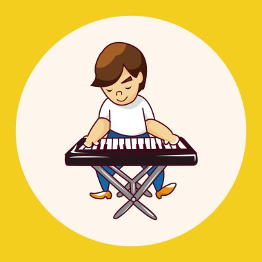 grup üye klavye oyuncu Tema öğeleri simge öğesi