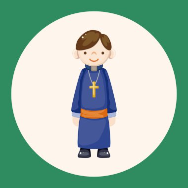 Papaz ve rahibe Tema öğeleri simge öğesi