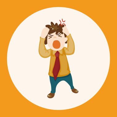 Ofis çalışanları kızgın Tema öğeleri simge öğesi