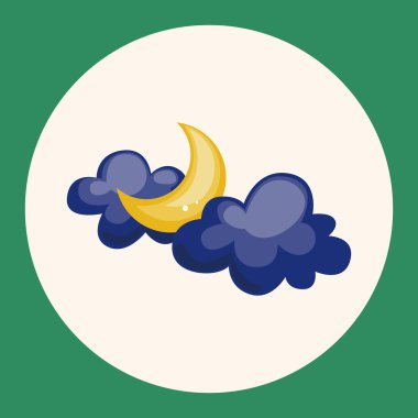 Hava moon Tema öğeleri simge öğesi