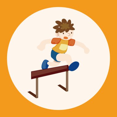 Atletizm sporcular Tema öğeleri vektör, eps simgesi öğesi