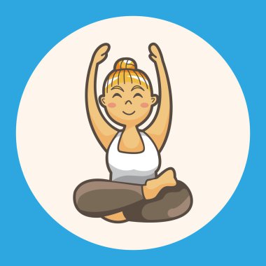 Yoga Tema öğeleri simge öğesi