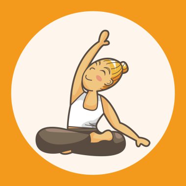 Yoga Tema öğeleri simge öğesi